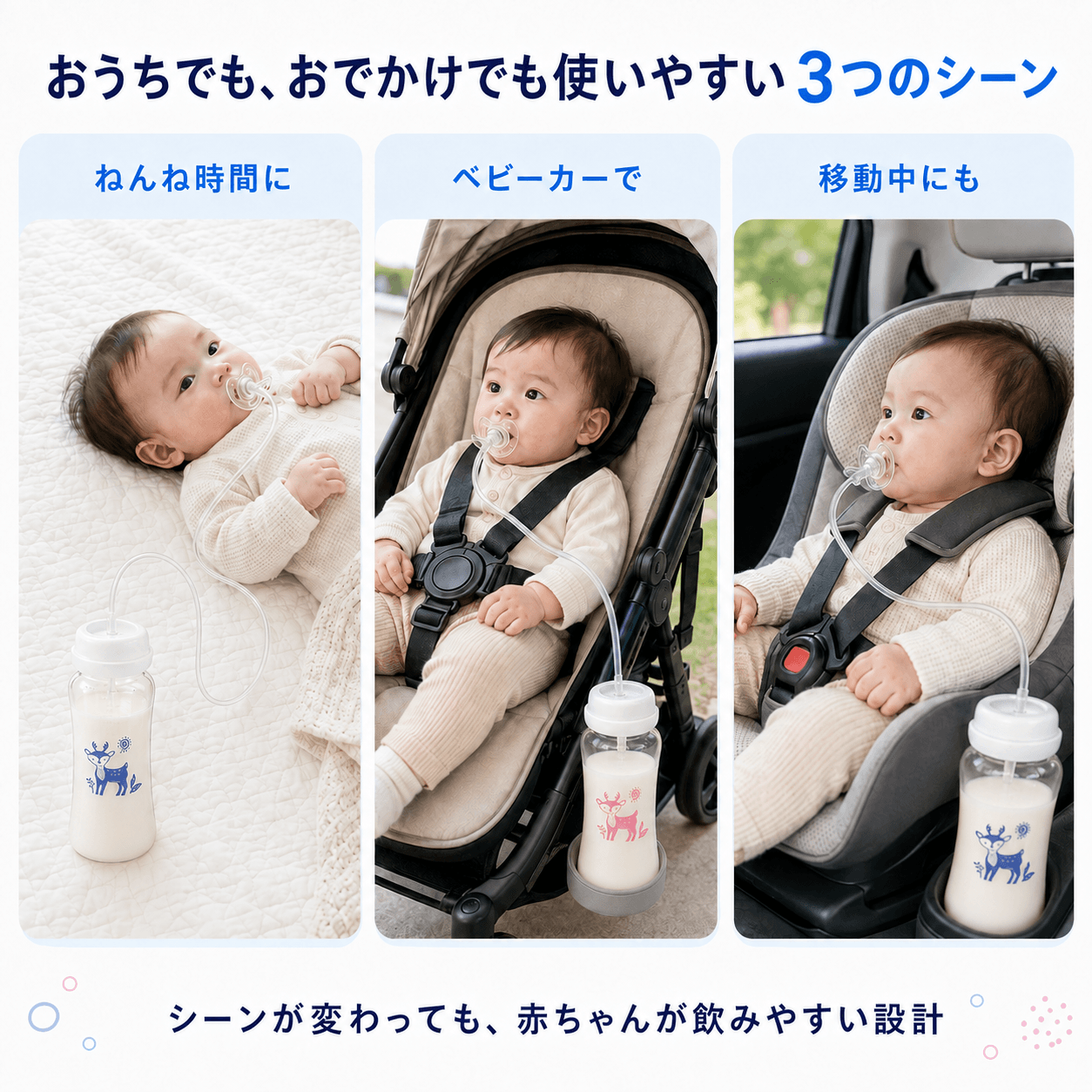 SWA.ハンズフリー広口哺乳びん