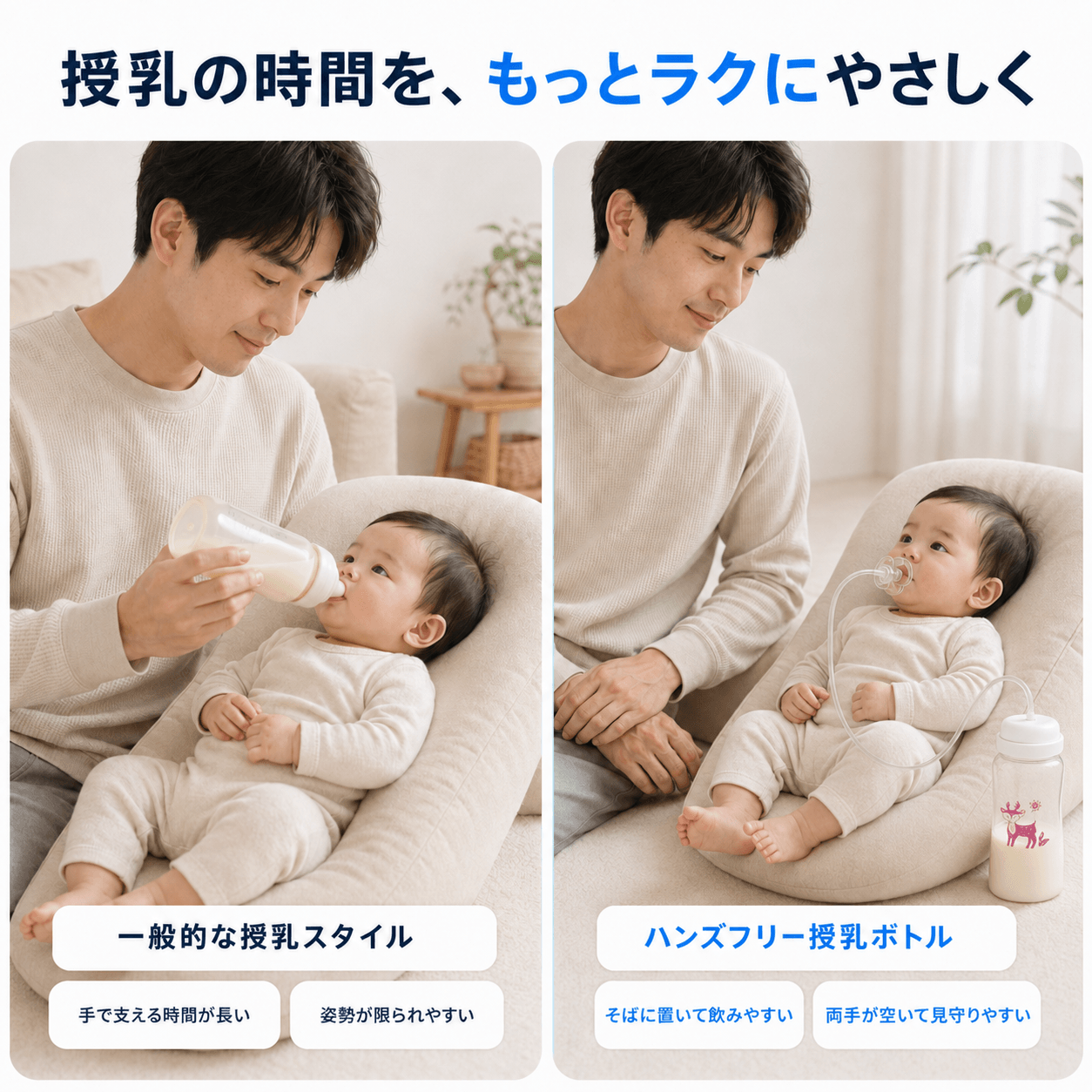 SWA.ハンズフリー広口哺乳びん