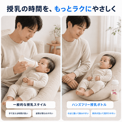 SWA.ハンズフリー広口哺乳びん